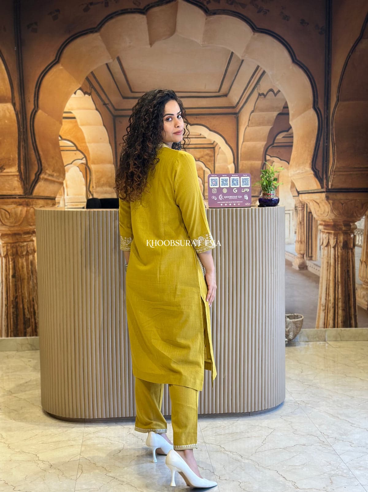 Elegant in Mustard: Traditional Charm with a Modern Touch