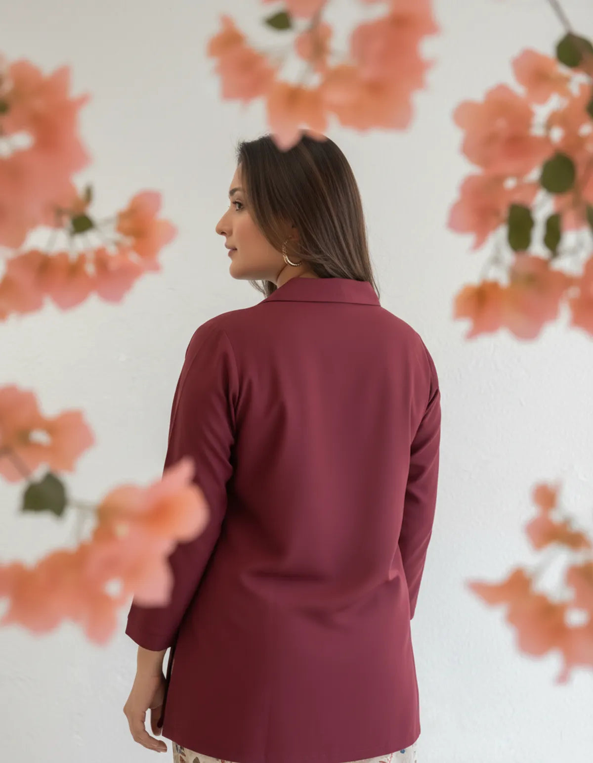 Priyas-burgandy-Top-with-Printed-stylish-pants