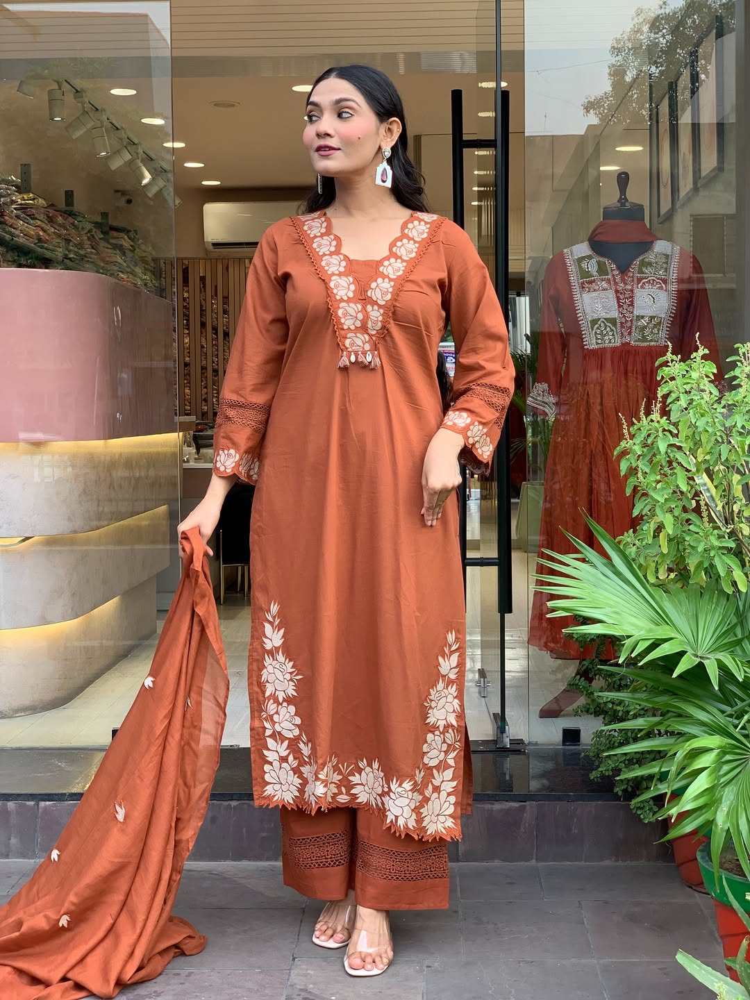 Gazal Premium Cotton Embroidered Pant Set