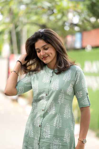 Pastel Green Cotton Co ord set