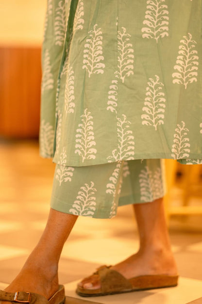 Pastel Green Cotton Co ord set