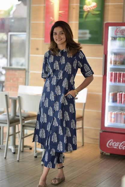 Blue Cotton Co ord set